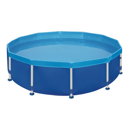 Pileta estructural redondo Mor 001007 con capacidad de 4500 litros de 2.4m de largo x 2.4m de ancho de 2.78m de diámetro  azul