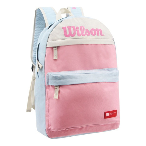 Mochila Urbana Mujer Wilson Reforzada 17 Bolsillo Grande Color Rosa