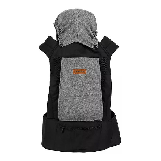 Mochila Porta Bebe Carestino Capucha 3 En 1 Negro/gris