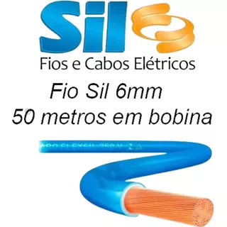 50 Metros Cabo Fio Elétrico Sil Flexível 6mm
