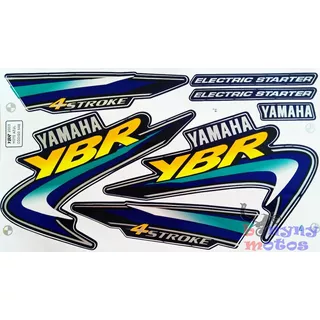 Kit Jogo Faixa Adesivo Yamaha Ybr 125 Azul 2003