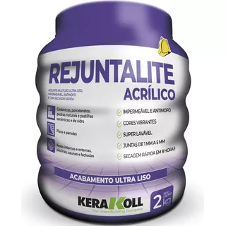 Rejunte Acrílico Rejuntalite Kerakoll - Cinza Perola Pt 2kg