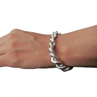 Pulsera Plata 925, Modelo Imitación Soga