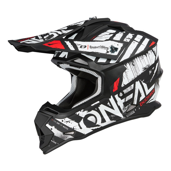 Casco Oneal 2series Glitch Moto Motocross Enduro Negro/blanc