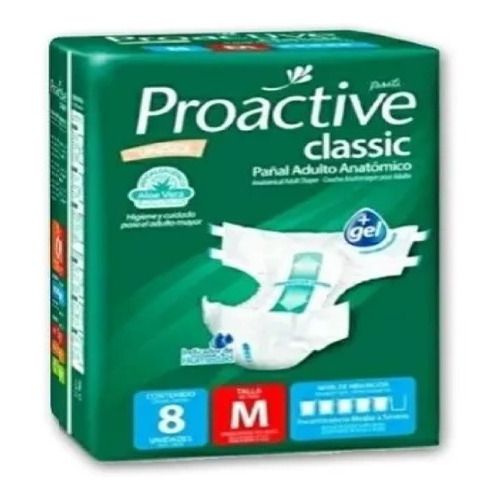 Pañales para adultos Proactive Classic medianos x 8 u