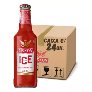 Bebida Askov Ice Frutas Vermelhas Caixa Com 24 Un De 275ml