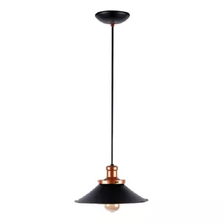 Lustre Pendente Luminaria Balcao Vintage Retro Mesa Interno Cor Preto 110v/220v