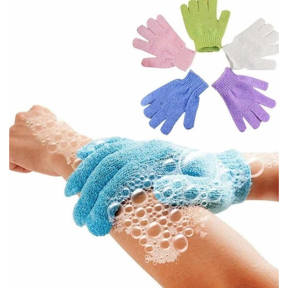 Pack 6 Guantes Exfoliantes Corporales Para Ducha Limpieza