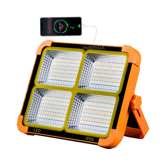 Reflector Solar 1000w Multifunción Led Carga Celular Camping Color de la carcasa Naranja