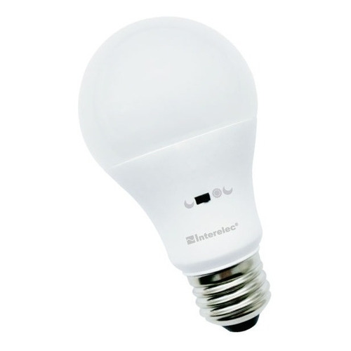 Lampara Led Interelec Con Sensor De Movimiento 10w A60 E27 Color de la luz Blanco frío