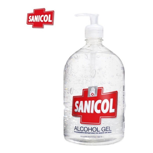 Alcohol gel SANICOL Alcohol en Gel en con válvula fragancia a alcohol con dosificador 1000 ml