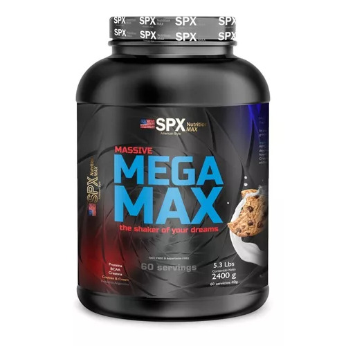 Spx Mega Max Super Concentrado Proteico Sabor Cookies And Cream Con Bcaa, Creatina 2400gr
