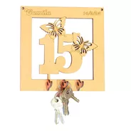 40 Porta Llaves 15 Años Mariposas Souvenirs Fibrofacil