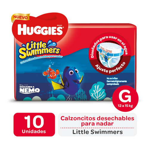 Pañales Huggies Little Swimmers Traje De Baño  G 10 U