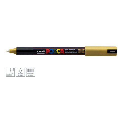 Bolígrafo Posca PC-1Mr Gold de punta extra fina de 0,7 mm