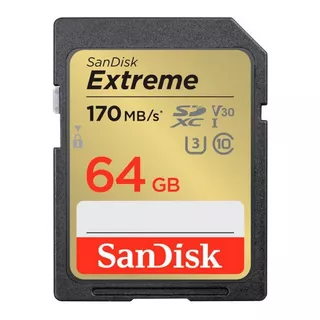 Cartão De Memória Sandisk 64gb Extreme Uhs-i Sdxc 170mb/s