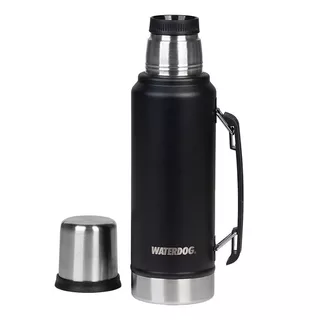 Termo Acero Inox Ombu1000 Manija Tapon Cebador 360° Waterdog Color Negro