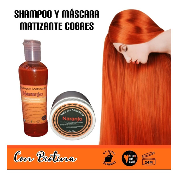 Shampoo Y Máscara Matizante Cobres / Naranjos Cobrizos 