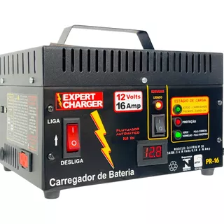 Carregador Baterias 12v 16 Amp Até 200 Amperes Portátil Pr16