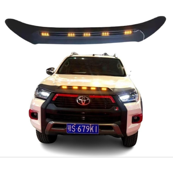 Deflector De Capot Con Iluminación Led Toyota Hilux 2015-22