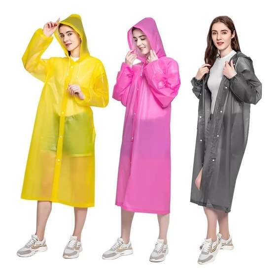 Capa Poncho Impermeable Lluvia Viento Estandar Adulto Gorro