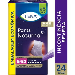 Roupa Intima Tena Pants Noturna G/eg De 24 Unidades