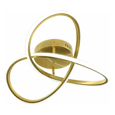 Plafon Led Infinity Dorado Diseño Moderno 20w Cct Lda80020-d Dorado