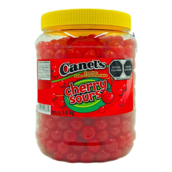 Cherry Sours Canels Bote 1.5 Kg Gomita Acidita Sabor Cereza