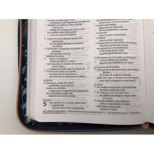 Biblia Ntv Compacta Azul Hojas Cierre