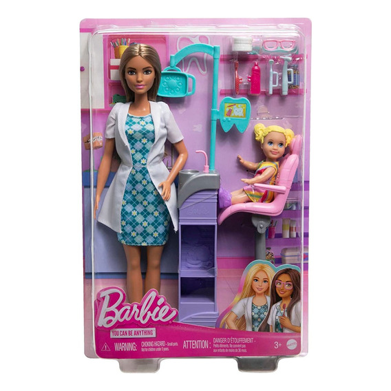 Barbie Dentista Profesiones Cabello Castaño Accesorios 2023
