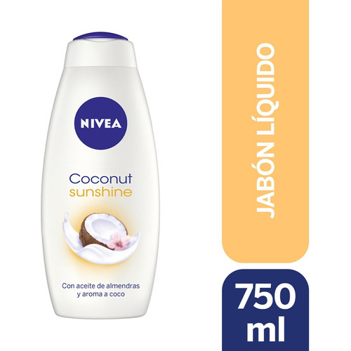 Jabón Líquido Nivea Cremoso Coconut Sunshine 750ml