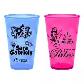 60 Copos Caldereta Twister Neon 500ml Personalizados 