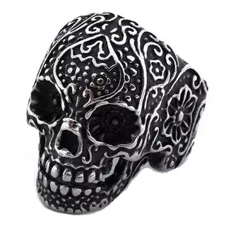 Anillo Calavera De Acero Para Hombre Tljpa8p20