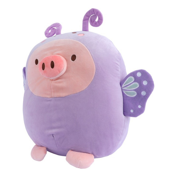 Miniso Peluche Cerdito Con Pijama Mini Family Felpa Morado