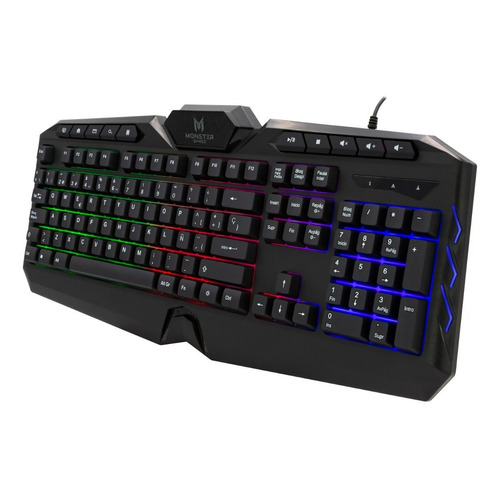 Teclado Gamer Monster Onset Rgb - Revogames Color del teclado Negro