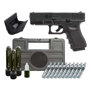Arma Para Defesa Rossi Glock Co2 6mm + Kit Munição + Maleta