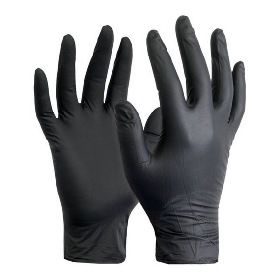 Guantes descartables Giga Prolatex color negro talle M de nitrilo con polvo x 100 unidades