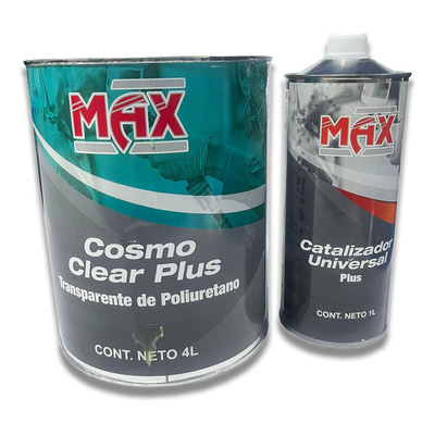 Kit Transparente Cosmo Clear 4l + Catalizador Color Max 1l