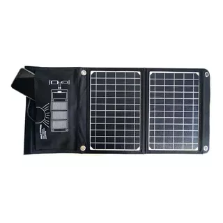 Panel Solar Portatil Doble Plegable Usb Cargador Celular 15w