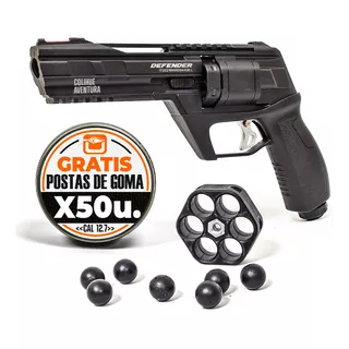 Pistola Para Defensa Disuasiva Co2 Postas De Goma Cal .50