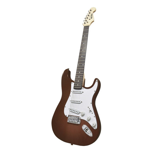 Guitarra eléctrica Newen ST st newen de lenga dark wood laca poliuretánica con diapasón de palo de rosa