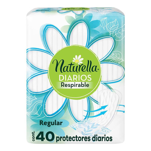 Pantiprotectores Naturella Diarios Respirable Regular 40 Protectores