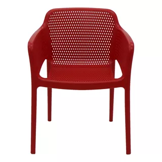 Cadeira De Jantar Tramontina Gabriela, Estrutura De Cor  Vermelho, 1 Unidade
