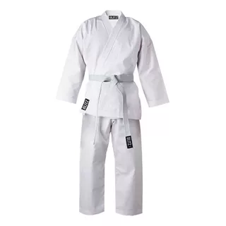 Uniforme De Karate De Algodón Pesado De 14 Oz Gi Blanco.