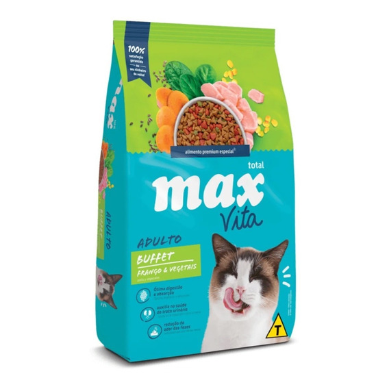 Comida Gato Max Cat Buffet 20kg + Sanitario Ecologico 3.4kg