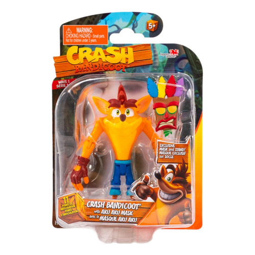 Crash Bandicoot - Crash Con Mascara Aku Aku - Figura