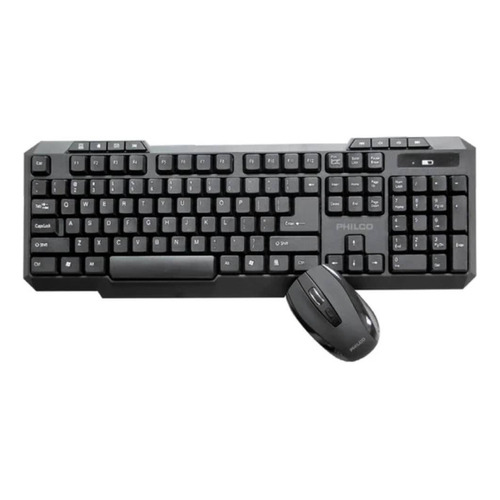 Combo Teclado Y Mouse Inalambrico Philco 1600 Dpi K5204 105 Color del mouse Negro Color del teclado Negro