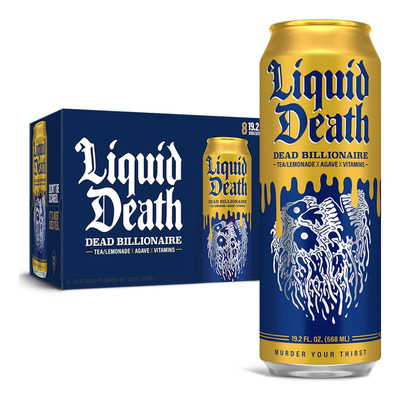 Liquid Death Iced Black Tea, Dead Billionaire 568 Ml (8 Pz)