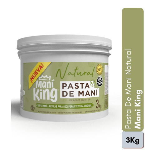 Pasta De Mani Natural Mani King X 3kg