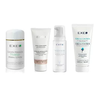 Kit Piel Grasa,cr/pulidora,sebum Clean,sebum Control Y Loción Herbácea. 